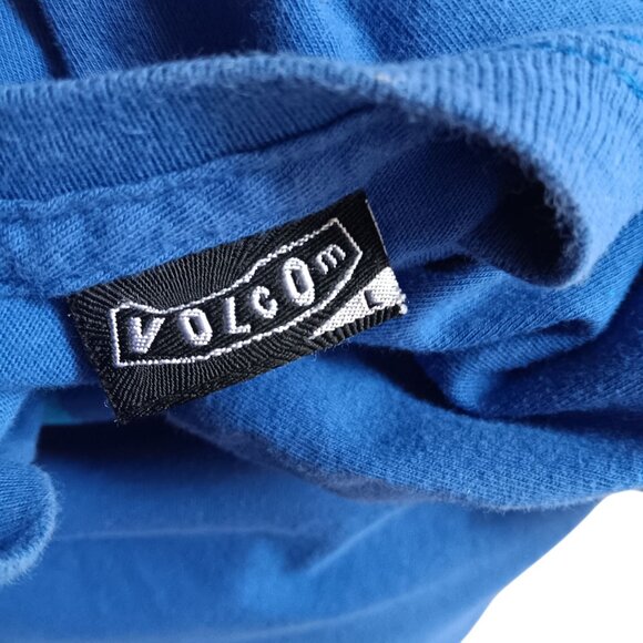 Mens Volcom T-shirt Large Shifter Logo Short Sleeve Crewneck T-Shirt Blue L - Picture 3 of 8
